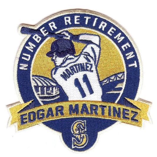 2017 Edgar Martinez Jersey Number Retirement Patch Gold 