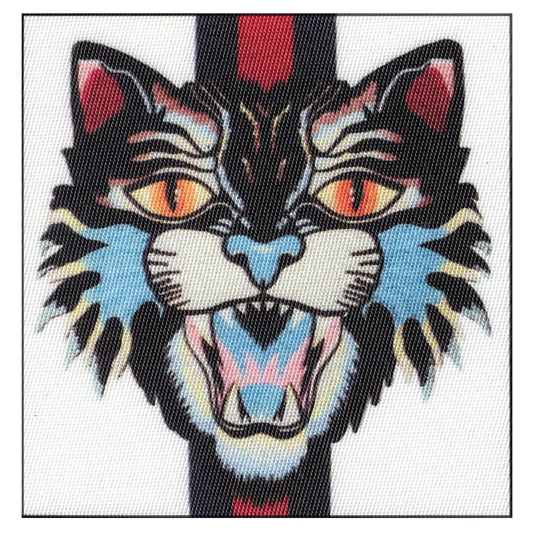 Angry Cat Motif Iron On Foto Patch 