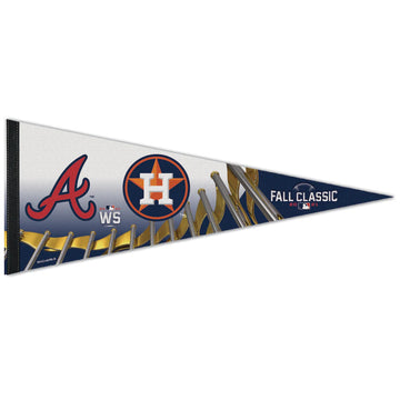 2021 MLB World Series Dueling Premium Pennant Houston Astros Vs. Braves 