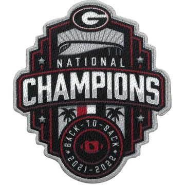 Georgia Bulldogs National Champions Back to Back 2021-2022 Football Patch