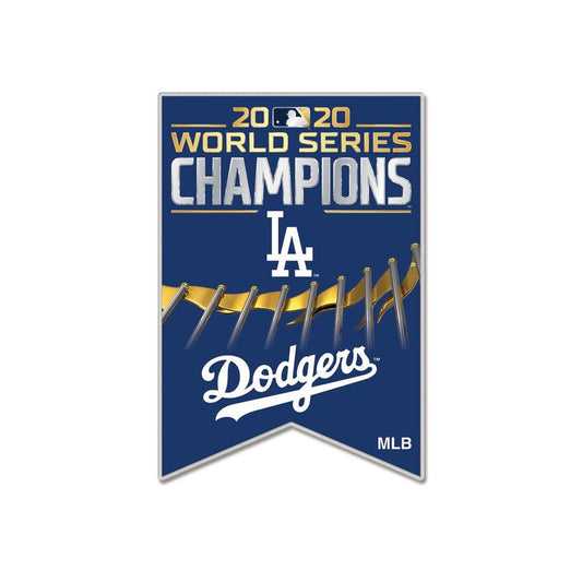 2020 MLB World Series Champions Banner Pin Los Angeles Dodgers 