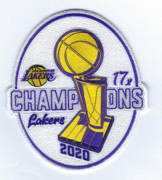 2020 NBA Finals Champions Los Angeles Lakers Trophy Envy Patch 