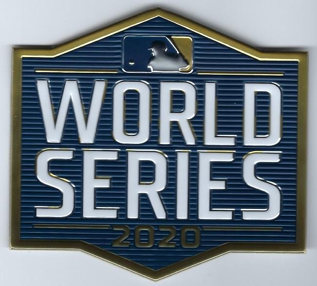 2020 MLB World Series Emboss Tech Jersey Patch Los Angeles Dodgers Tampa Bay Rays 
