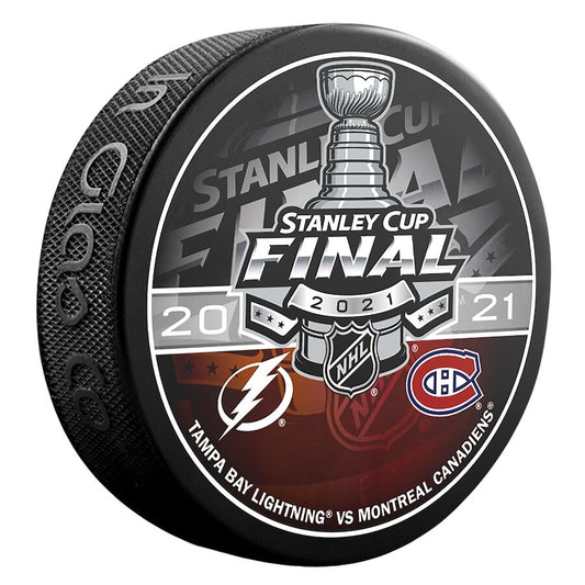 2021 NHL Stanley Cup Final Dueling Puck Montreal Canadiens vs Tampa Bay Lightning 