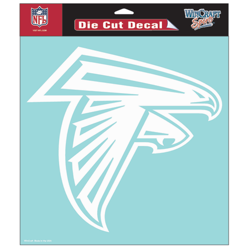 Atlanta Falcons Team Logo Die Cut Decal 8" x 8" (White) 
