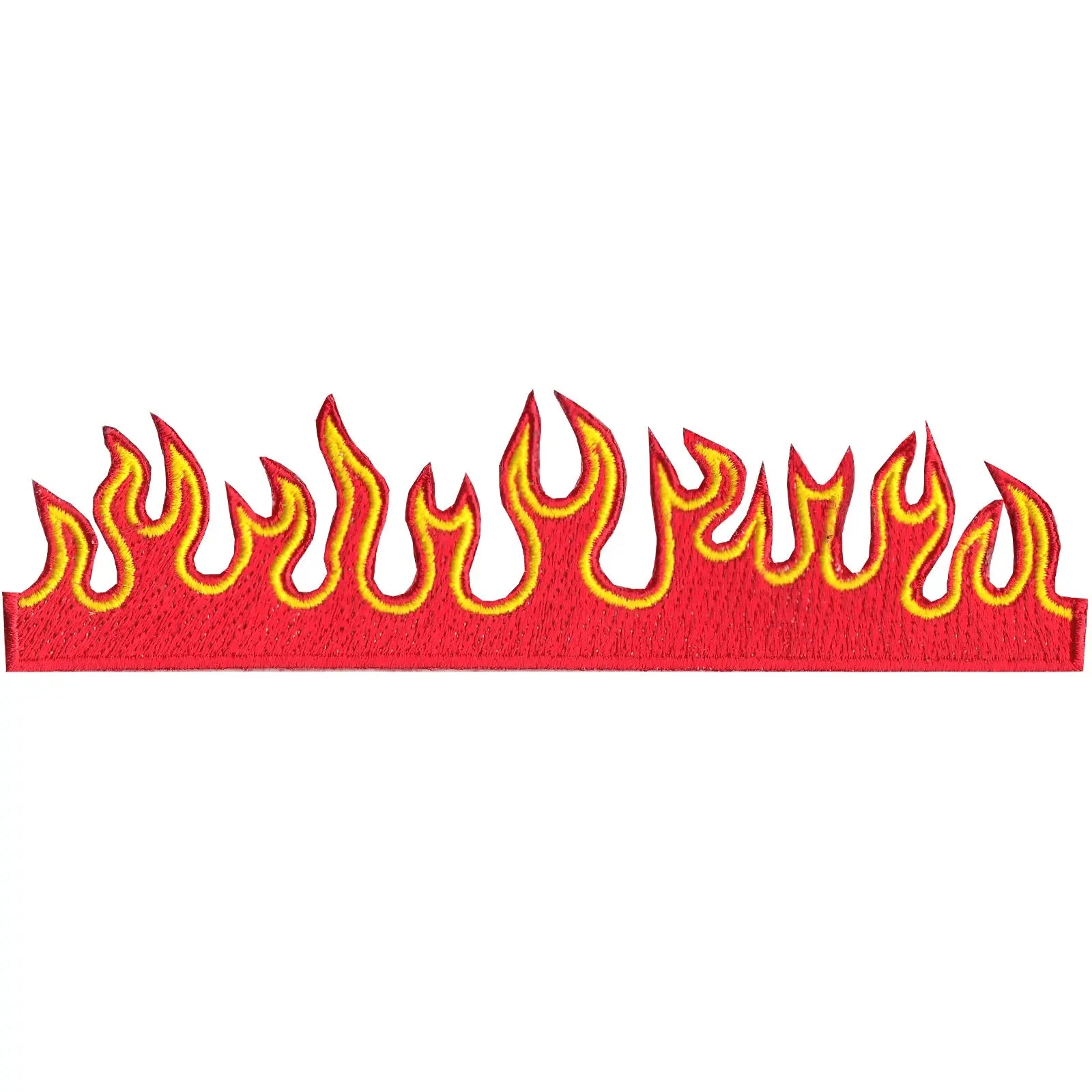 Flames Patch Emoji Embroidered Iron On 