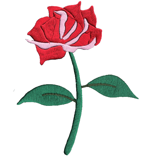 Rose Embroidered Patch (LEFT) 