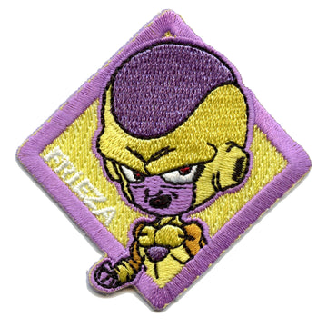 Dragon Ball Z Yellow Frieza Character Square Anime Embroidered Iron On Patch 