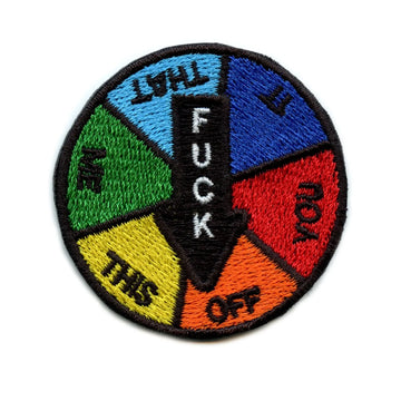 F*** Off Wheel Embroidered Iron On Patch 