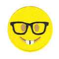 Emoji With Glasses Embroidered Iron On Patch