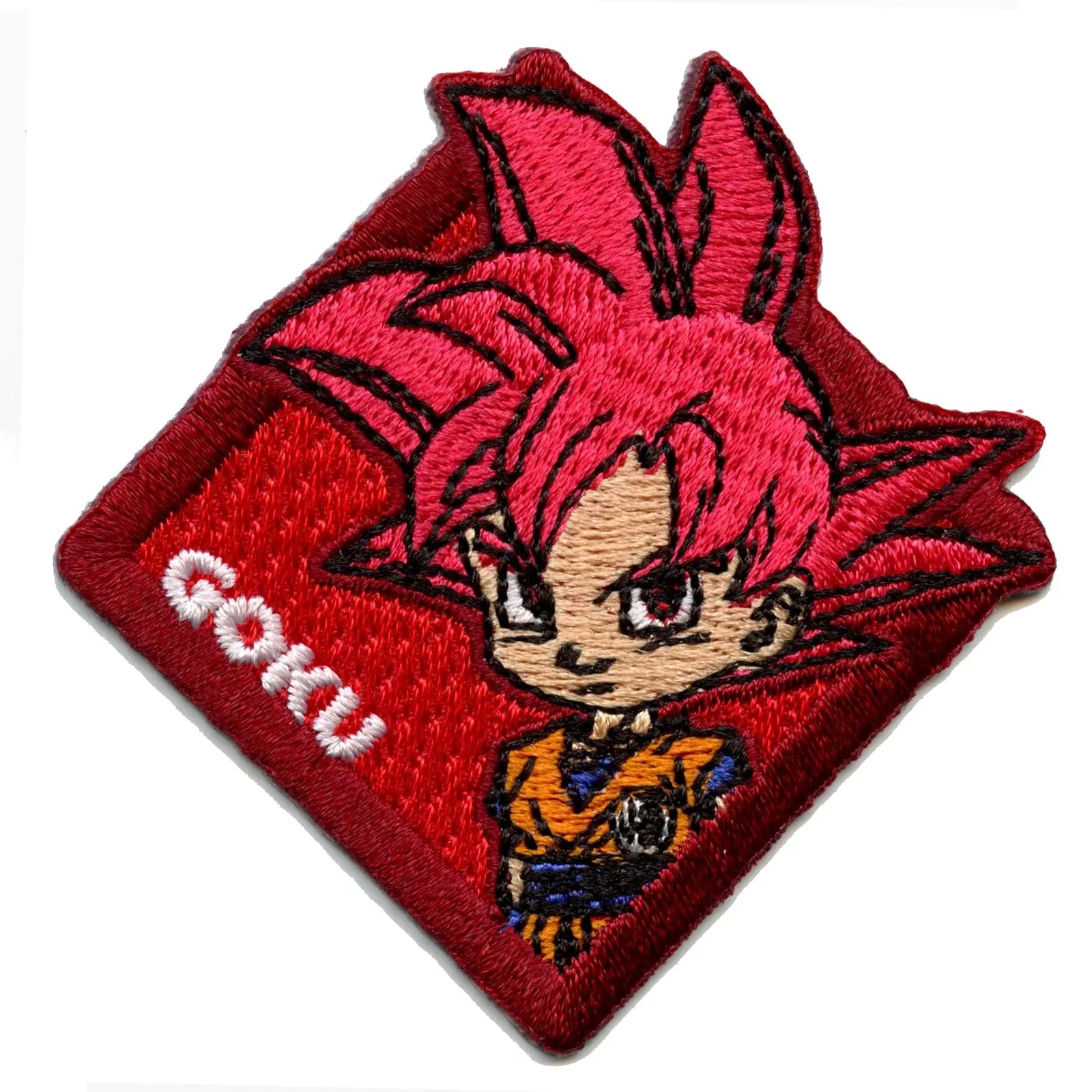 Dragon Ball Z Pink Goku Character Square Anime Embroidered Iron On Patch 