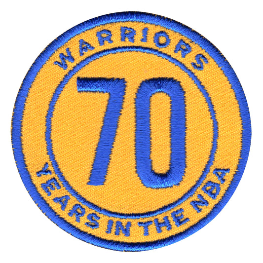 2017 Official NBA Golden State Warriors 70th Anniversary Small Jersey Patch 