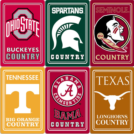 Official NCAA 12 X 18 Durable Metal Garage Man Cave Wall Sign 