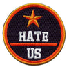 Round H-Town Hate Us Patch Baseball Parody Embroidered Iron On 
