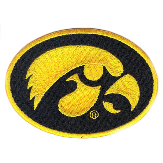 Iowa Hawkeyes Primary Round Logo Iron On Embroidered Patch (Large) 