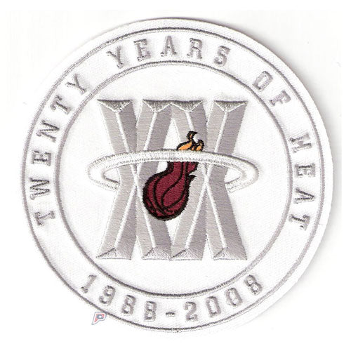 Miami Heat 20th Anniversary Logo Patch White (2007-08) 