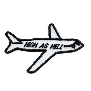 High As Hell Air-Plane Iron On Patch 