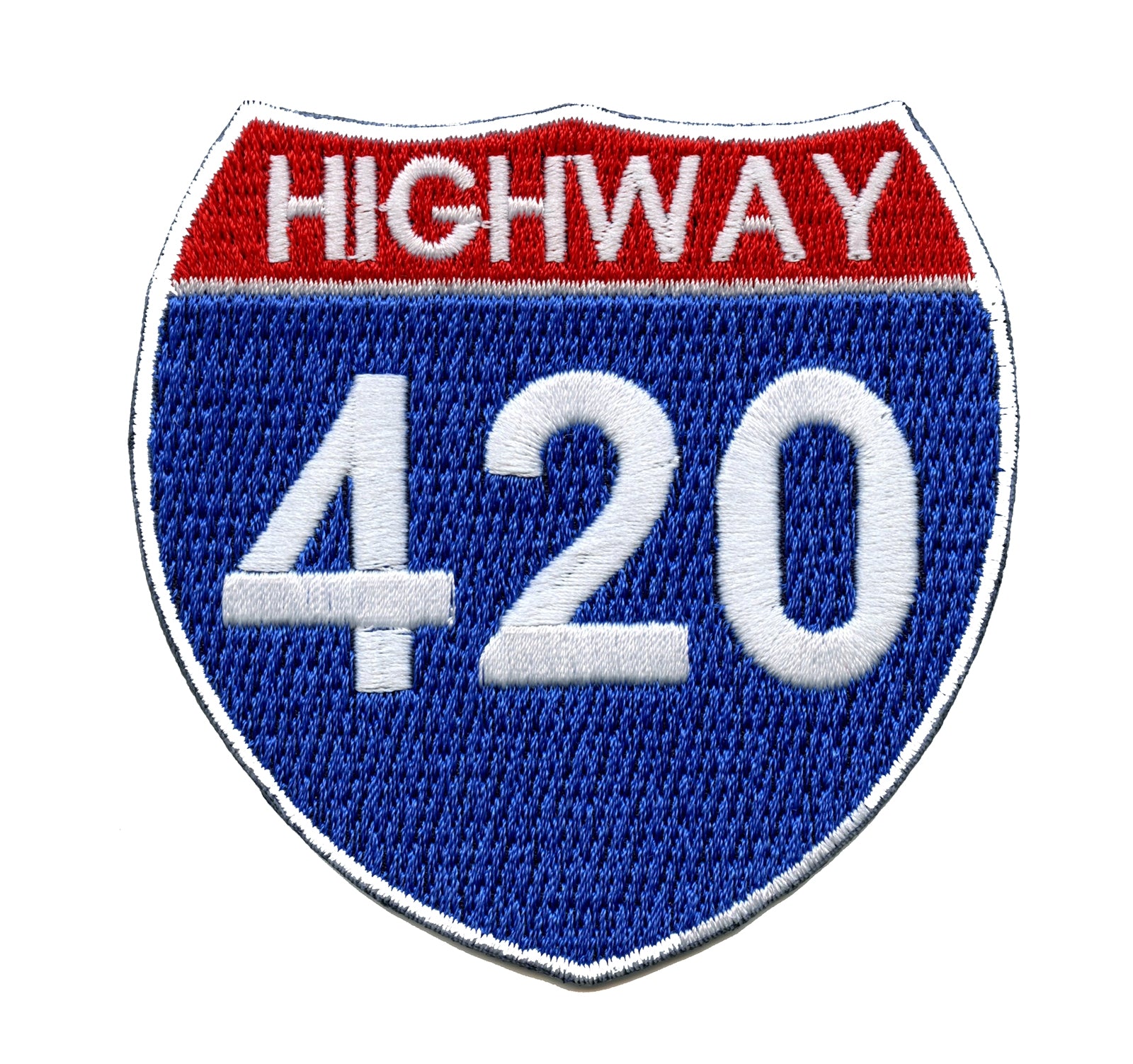 Highway 420 Embroidered Iron-on Patch 