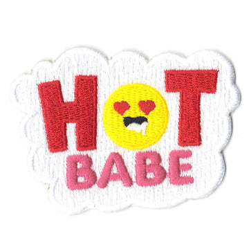 Hot Babe Emoji Cloud Iron On Patch 