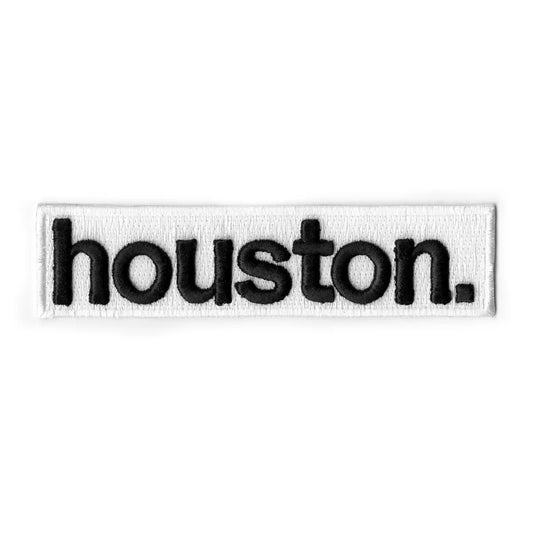 White City Of Houston Texas Puff Raised Box Logo Embroidered Iron on Patch 