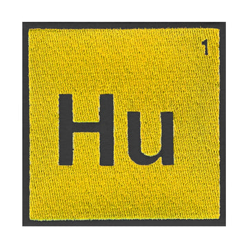 Human Element Embroidered Iron On Patch (YELLOW) 