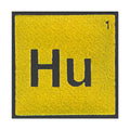 Human Element Embroidered Iron On Patch (YELLOW)