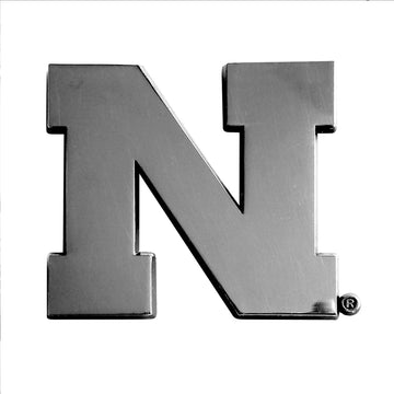 Nebraska Cornhuskers Premium Solid Metal Chrome Plated Car Auto Emblem 