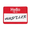Hustler Name Tag Iron On Embroidered Patch