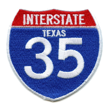 Texas I-35 Sign Logo Iron On Patch 