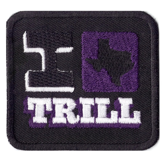 I Texas State Trill Box Logo Iron On Patch 