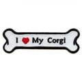 I Heart My Corgi Dog Bone Iron On Applique Patch 