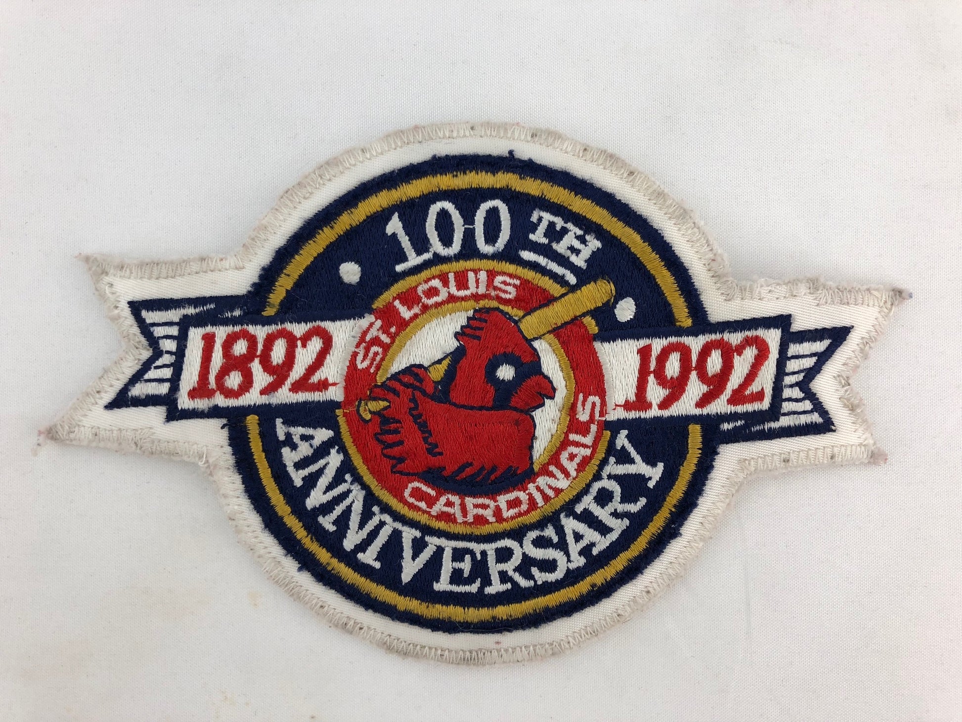 1992 St Louis Cardinals 100th Anniversary Logo Jersey Patch 