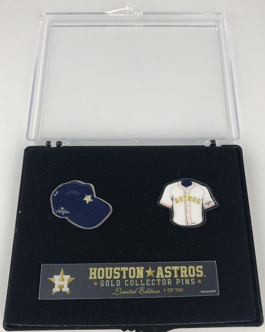 2017 MLB World Series Champions Houston Astros Lapel Pins "Gold Collector" Limited Edition 