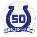 2002 Indianapolis Colts 50th Anniversary Logo Patch 
