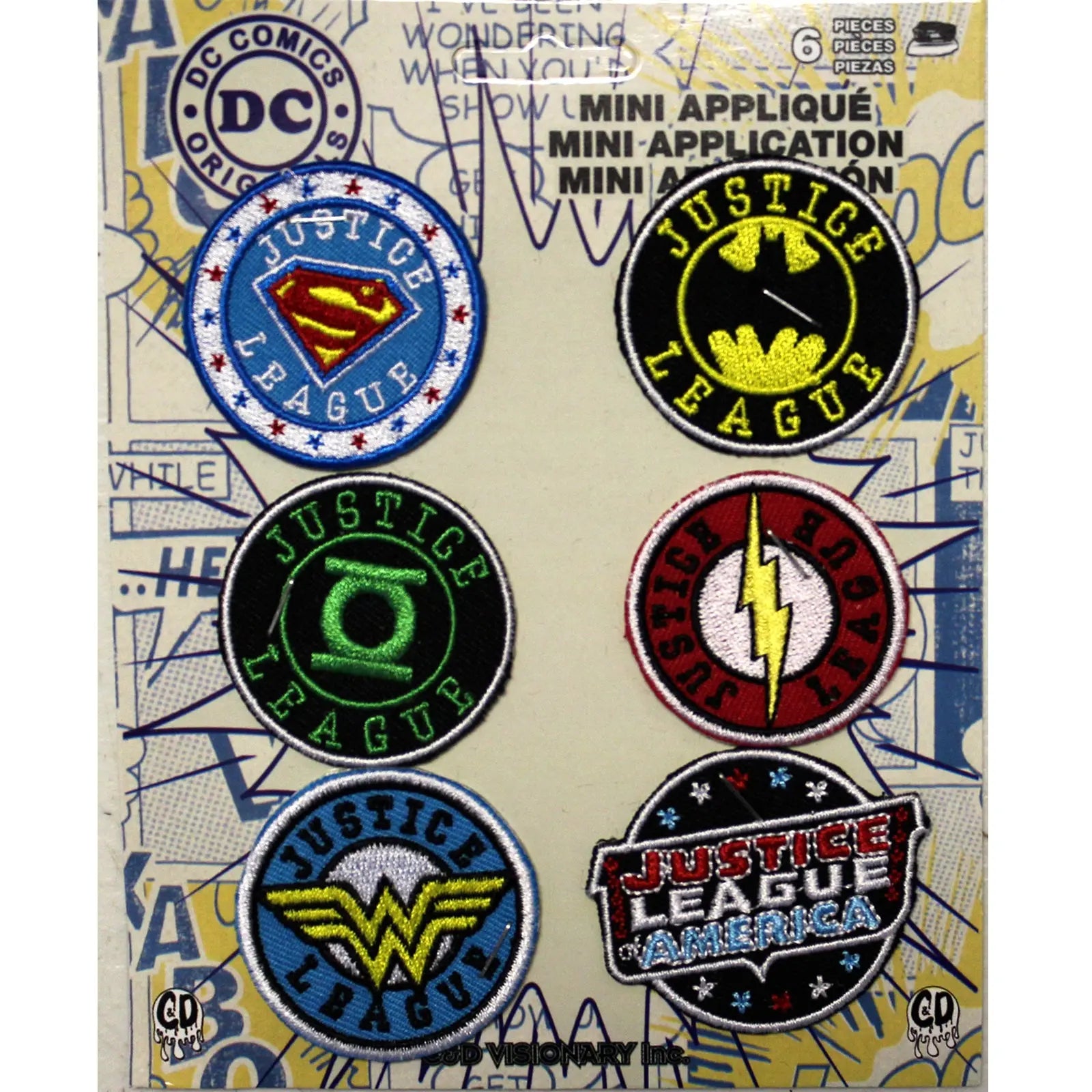 DC Comics Justice League Superhero Logos Iron on Patch 