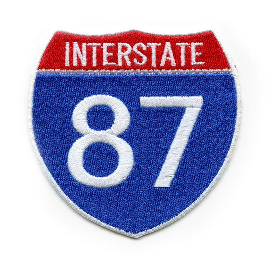 New York Freeway I-87 Sign Logo Embroidered Iron-on Patch 