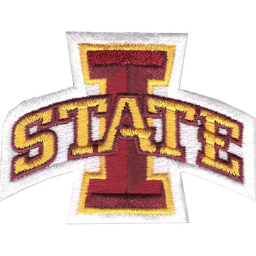 Iowa State Cyclones Primary Logo Iron On Embroidered Patch (White Border) 