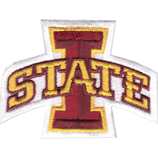 Iowa State Cyclones Primary Logo Iron On Embroidered Patch (White Border) 
