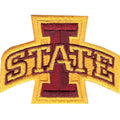 Iowa State Cyclones Primary Logo Iron On Embroidered Patch (Yellow Border) 