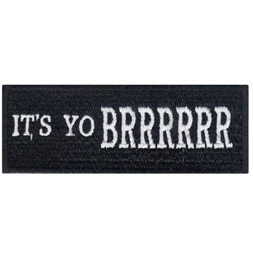 Black "It's Yoo BRRRRRR" Box Logo Iron On Patch 