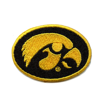 Iowa Hawkeyes Primary Round Logo Iron On Embroidered Patch (ALT) Small 