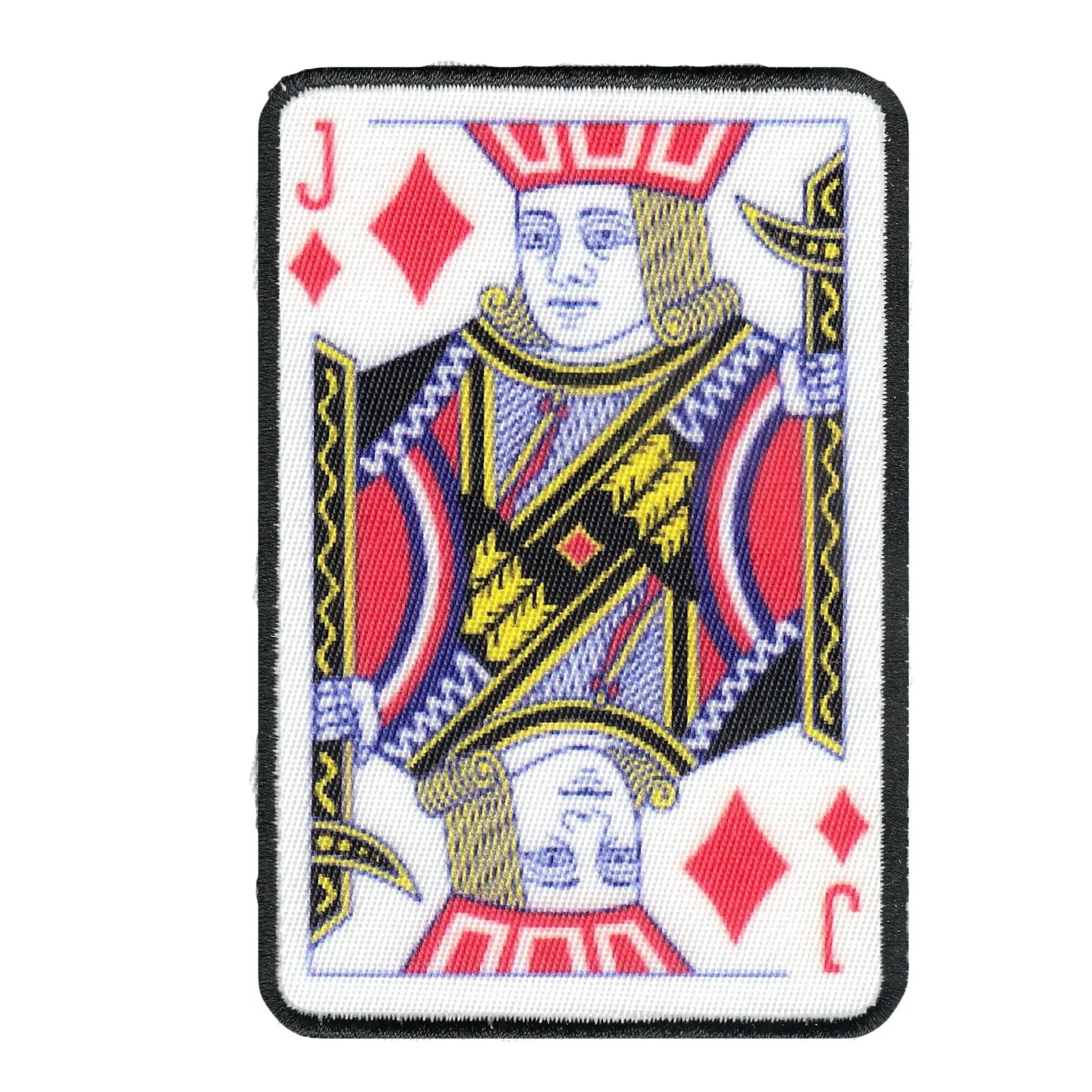 Jack Of Diamonds Card FotoPatch Game Deck Embroidered Iron On 