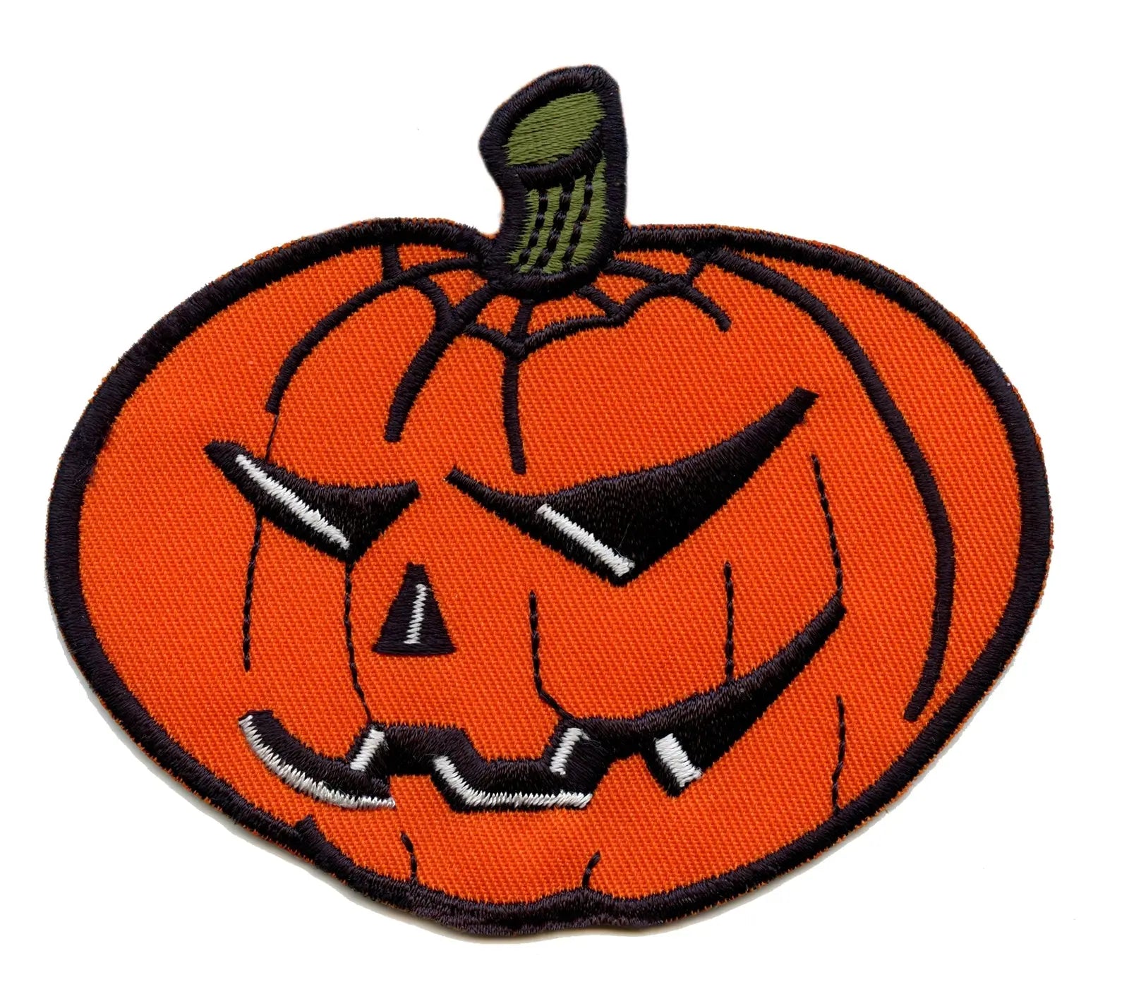 Halloween Smiling Jack-O-Lantern Pumpkin Iron On Patch 