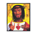 Black Jesus Embroidered Iron-on Foto Patch
