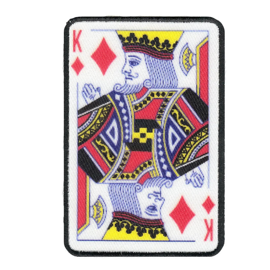 King Of Diamonds Card FotoPatch Game Deck Embroidered Iron On 