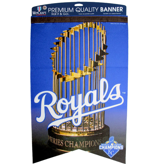 2015 MLB World Series Champions Kansas City Royals Premium Banner 17" x 26" 