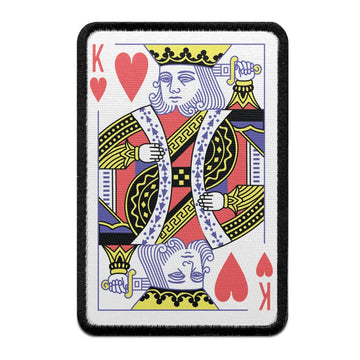 King Of Hearts Card FotoPatch Game Deck Embroidered Iron On 