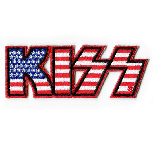 Kiss American Flag Iron On Patch 