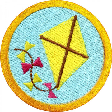 Kite Flying Merit Badge Embroidered Iron-on Patch 