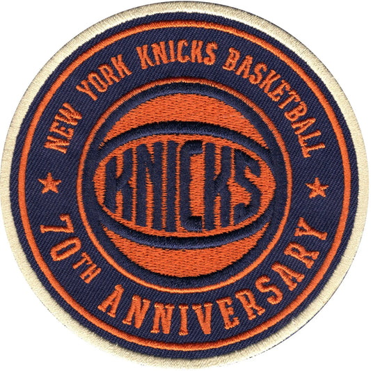 2017 Official NBA New York Knicks 70th Anniversary Warm Up Jersey Patch 